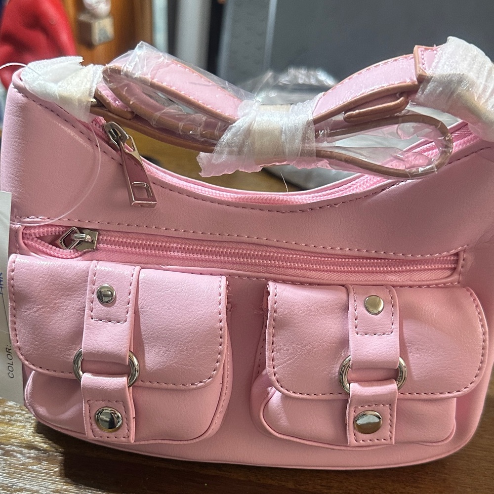 Classic Pink Shoulder Bag - Women's Casual Crossbody